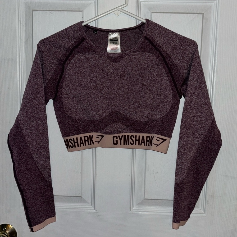 Gymshark long sleeve seamless cropped workout top